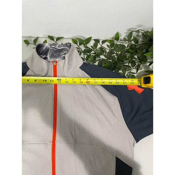 Under Armour Combine Training Mens Medium Full-Zip Jacket Grey/Orange - Picture 11 of 16